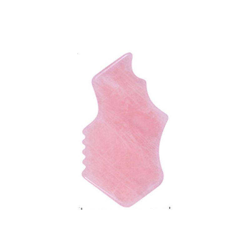 Rose Quartz Gua Sha Geometric Comb-Edge Wholesale