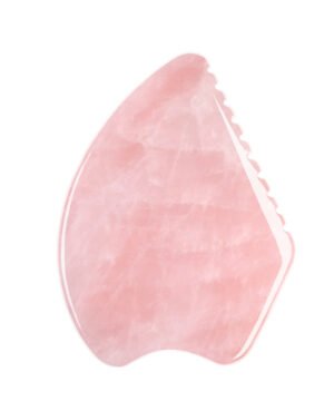 Rose Quartz Gua Sha Shield-Shaped Comb-Edge Wholesale